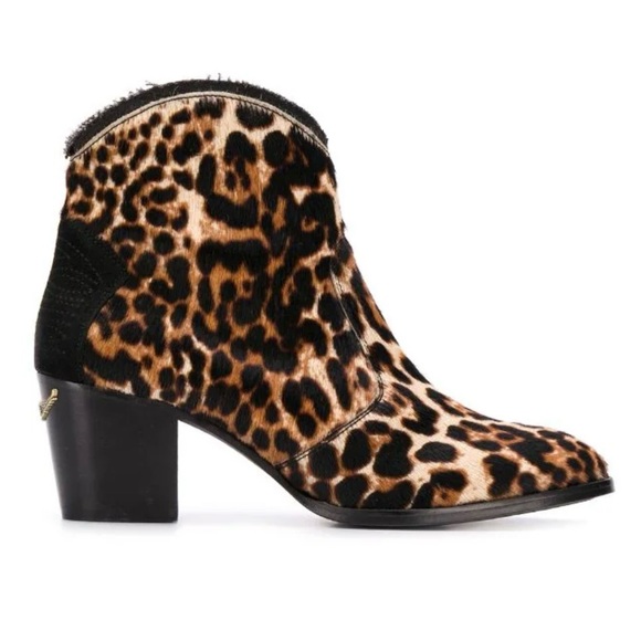 Zadig&Voltaire Molly leopard-print ankle boots Size 37 - Picture 2 of 14